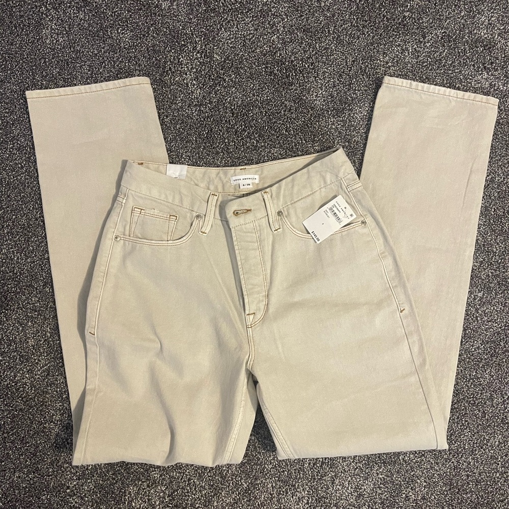 Good American High Waisted Boot Cut Jeans
